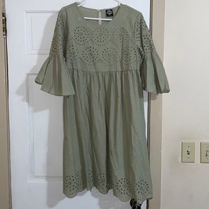 NWT Sage Green CalStyle Eyelet Dress